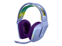 Logitech G G733 LIGHTSPEED Wireless RGB Gaming Headset - Hodesett - full størrelse - 2,4 GHz - trådløs - lilla