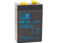 MPL MW POWER MW 3-6 UPS batteri Bly-syre-batteri VRLA AGM Vedligeholdelsesfri 6 V 3 Ah Sort