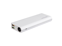 RealPower PB-12000, Hvit, Universell, Rektangel, Lithium-Ion (Li-Ion), 12000 mAh, USB