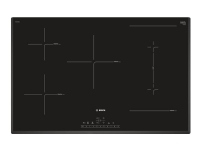 Bosch Serie | 6 PVW851FB5E - Induksjonskomfyrtopp - 5 plater - Nisje - bredde: 75 cm - dybde: 49 cm - svart - med avfasete sider, - med avfaset front - svart
