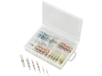 TRU COMPONENTS 739792 Crimpkonnektor Sortimentskasse, inkl. Stødforbinder 6 mm² Helisoleret Hvid, Rød, Blå , Gul 90 stk
