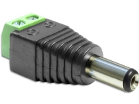 Delock - Strømadapter - 2-pins terminalblokk (hann) til 5,5 x 2,5 mm DC-jakk (hann)