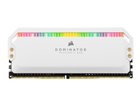 CORSAIR Dominator Platinum RGB - DDR4 - sett - 32 GB: 4 x 8 GB - DIMM 288-pin - 4000 MHz / PC4-32000 - CL19 - 1.35 V - ikke-bufret - ikke-ECC - hvit