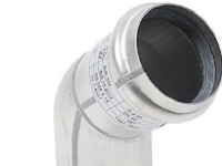 Blücher bøjn.45.0gr.50mm - m.O-ring AISI 316L.Syrefast stål