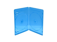 MediaRange BOX39-2-50, Blu-ray, 2 disker, Blå, Gjennomsiktig, Plastikk, 120 mm, Støvresistent, Ripebestandig, Sjokkresistent