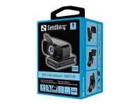 Sandberg USB Chat Webcam 1080P HD - Nettkamera - farge - 2 MP - 1920 x 1080 - 1080p - lyd - USB 2.0 - MJPEG, H.264, YUV