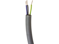 Installationsledning i flexrør, PP 3 x 1,5 mm² H07V-U 450/750V ring, diameter 16 mm - (100 meter)