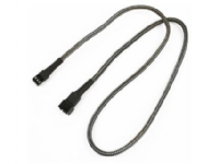 Nanoxia - Forlengelseskabel for viftestrømforsyning - 3 pin internstr (hunn) til 3 pin internstr (hann) - 60 cm - karbon