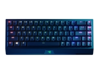 Razer BlackWidow V3 Mini HyperSpeed - Tastatur - bakgrunnsbelyst - Bluetooth, 2.4 GHz, USB-C - Nederlandsk - tastsvitsj: Razer Yellow - svart