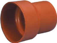 PP-overgangsstk. 110mm - med gi-ring til støbejern spidsende. Wavin