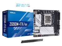 ASRock Z690M-ITX/AX - Hovedkort - mini-ITX - LGA1700-sokkel - Z690 Chipset - USB 3.2 Gen 1, USB 3.2 Gen 2, USB-C Gen 2x2 - Bluetooth, Gigabit LAN, 2.5 Gigabit LAN, Wi-Fi - innbygd grafikk (CPU kreves) - HD-lyd (8-kanalers)