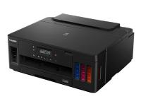 Canon PIXMA G5050 - Skriver - farge - Dupleks - ink-jet - påfyllbar - A4/Legal - inntil 13 ipm (mono) / inntil 6.8 ipm (farge) - kapasitet: 350 ark - USB 2.0, LAN, Wi-Fi(n)
