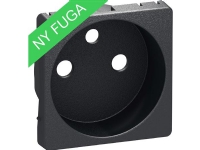 LAURITZ KNUDSEN Afdækning for FUGA stikkontakt med pindjord 1 modul, koksgrå.