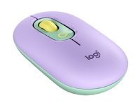 Logitech POP Mouse Wireless (Med emoji-tast) - Mus - Høyre- og venstrehendt - Optisk - Trådløs - Bluetooth (kompatibel med Logi Bolt USB-mottaker) - Daydream Mint