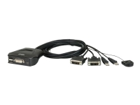 ATEN CS22D - KVM-svitsj - 2 x KVM port(s) - 1 lokalbruker - stasjonær
