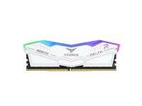 T-Force DELTA RGB - DDR5 - sett - 32 GB: 2 x 16 GB - DIMM 288-pin - 6200 MHz / PC5-49600 - CL40 - 1.35 V - ikke-bufret - on-die ECC - hvit