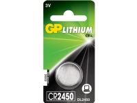 GP Batteries GP CR2450, Engangsbatteri, CR2450, Lithium, 3 V, 1 stykker, Metallisk