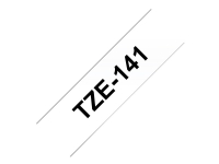 Brother TZe-141 - Standardklebemiddel - svart på blank - Rull (1,8 cm x 8 m) 1 cassette(s) laminert teip - for Brother PT-D600 P-Touch PT-1880, D450, E550, E800, P900, P950 P-Touch Cube Plus PT-P710