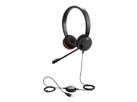 Jabra Evolve 30 II MS stereo - Hodesett - on-ear - kablet - 3,5 mm jakk, USB-C - Certified for Skype for Business