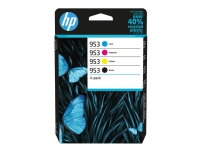 HP 953 - 4-pack - svart, gul, cyan, magenta - original - blekkpatron - for Officejet Pro 7740, 7740 Wide Format, 8210, 8216, 8218, 8710, 8715, 8720, 8725, 8730, 8740
