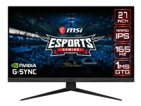 MSI Optix G273QF - LED-skjerm - 27 - 2560 x 1440 WQHD @ 165 Hz - IPS - 300 cd/m² - 1000:1 - 1 ms - 2xHDMI, DisplayPort