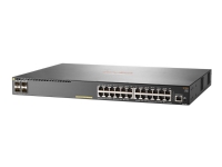 HPE Aruba 2540 24G PoE+ 4SFP+ - Switch - Styrt - 24 x 10/100/1000 (PoE+) + 4 x 10 Gigabit Ethernet / 1 Gigabit Ethernet SFP+ - stasjonær, rackmonterbar, veggmonterbar - PoE+ (370 W)