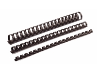 Fellowes - 6 mm - 21 ringer - A4 (210 x 297 mm) - 20 ark - svart - 100 stk plastbindekam - for Fellowes Galaxy 500, Orion 500, Pulsar+ 300, Quasar+ 500, Star 150, Starlet 2, Starlet 2+