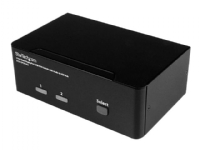 StarTech.com 2-Port DisplayPort KVM Switch - Dual-Monitor - 4K 60 - with Audio & USB Peripheral Support - DP 1.2 - USB Hub (SV231DPDDUA2) - KVM / lyd / USB-svitsj - 2 x KVM/lyd/USB - 1 lokalbruker - stasjonær - AC 120/230 V / DC 12 V - for P/N: SVA12