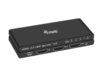 Equip 332716, HDMI, 2x HDMI, 3840 x 2160 piksler, Sort, Aluminium, 4K Ultra HD