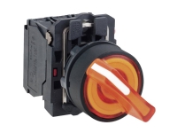 SCHNEIDER ELECTRIC Drejeafbryder komplet med LED og 2 faste positioner i orange 24VAC/DC 1xNO+1xNC