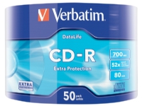 Verbatim DataLife Extra Protection - 50 x CD-R - 700 MB (80 min) 52x - hvit - spindel