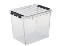 Plastkasse SmartStore™ Classic 50 klar 52 ltr. m/låg 50x39x41 cm - (3 stk.)