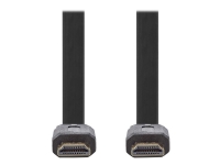Nedis - HDMI-kabel med Ethernet - HDMI hann til HDMI hann - 10 m - svart - flat