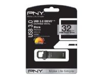 PNY Hook Attaché 3.0 - USB-flashstasjon - 32 GB - USB 3.0
