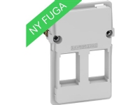 LAURITZ KNUDSEN Dataudtag FUGA T3 - 1,5 modul indsats, for 2 stk. Keystone konnektor (S), leveres uden konnektor og afdækning