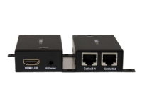 StarTech.com HDMI Over Dual CAT5 / CAT6 Extender with Infrared IR 100ft /30m HDMI Over Ethernet Cable Extender Power Free 1080p (ST121SHD30) - Video/lyd/infrarød-utvider - over 2 x CAT 5/6 - opp til 30 m