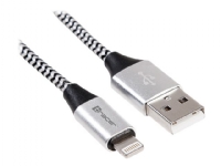 Tracer - Lightning-kabel - Lightning hann til USB hann - 1 m - svart, sølv - for Apple iPad/iPhone/iPod
