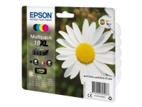 Epson 18XL Multipack - 4-pack - XL - svart, gul, cyan, magenta - original - blære med RF-alarm - blekkpatron - for Expression Home XP-212, 215, 225, 312, 315, 322, 325, 412, 415, 422, 425