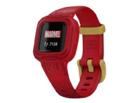 Garmin vivofit jr. 3 - Marvel Iron Man - aktivitetssporer med bånd - silikon - rød - håndleddstørrelse: 130-175 mm - Bluetooth - 25 g