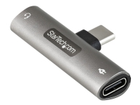 StarTech.com USB C Audio & Charge Adapter, USB-C Audio Adapter w/ 3.5mm TRRS Headphone/Headset Jack and 60W USB Type-C Power Delivery Pass-through Charger, For USB-C Phone/Tablet/Laptop - USB-C to Audio & Charging (CDP235APDM) - Dokkingstasjon - USB-