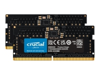 Crucial - DDR5 - sett - 16 GB: 2 x 8 GB - SO DIMM 262-pin - 4800 MHz / PC5-38400 - CL40 - 1.1 V - ikke-bufret - ikke-ECC