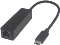 MICROCONNECT USB C til RJ45 adapter, 5Gbps, 10/100/1000 Mbps, længde 20 cm, farve: sort