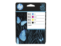 HP 912 - 4-pack - svart, gul, cyan, magenta - original - blekkpatron - for Officejet 80XX Officejet Pro 80XX