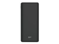 Silicon Power Share C20QC - Strømbank - 20000 mAh - 18 watt - 3 A - PD, QC 3.0 - 3 utgangskontakter (2 x USB, USB-C) - svart