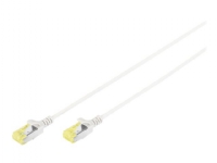 DIGITUS Slim - Koblingskabel - RJ-45 (hann) til RJ-45 (hann) - 50 cm - UTP - CAT 6a - halogenfri, formstøpt, uten hindringer - grå