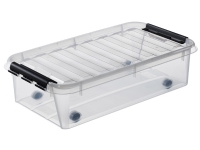 Plastkasse SmartStore™ Classic 35 klar 35 ltr. m/låg og hjul 72x40x19 cm - (4 stk.)