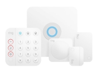 Ring Alarm Security Kit - 2nd Generation - 5-piece set - hjemmesikkerhetssystem - trådløs, kablet - Wi-Fi, Z-Wave - Ethernet - hvit