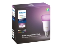 Philips Hue White and Color Ambiance Starter Kit - Trådløst lyssett - LED-lyspære x 3 - E27 - total: 27 W - klasse A+ - 16 million colors/warm white to cool daylight - 2000-6500 K