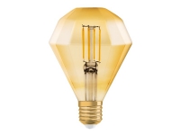 OSRAM Vintage 1906 - LED-filamentlyspære - form: diamant - E27 - 4.5 W (ekvivalent 40 W) - klasse E - behagelig varmt lys - 2500 K - gull