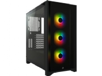 Corsair iCUE 4000X RGB – Miditower - ATX - ingen strømforsyning - Sort - USB/Lyd